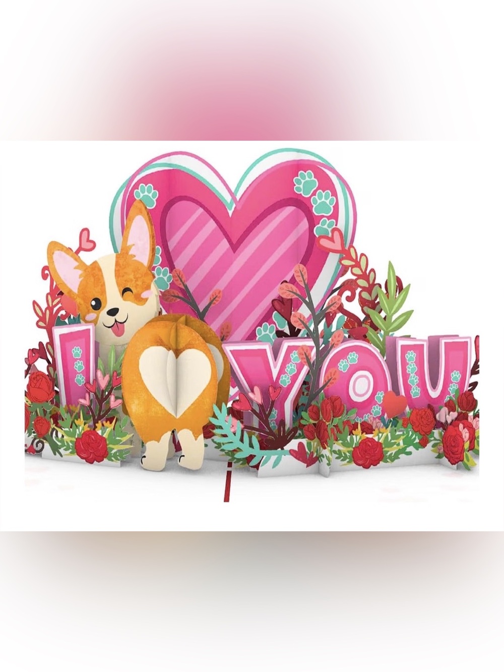 Heartags Corgi I Love You 3D Pop-Up Card